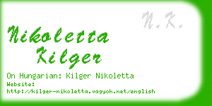 nikoletta kilger business card
